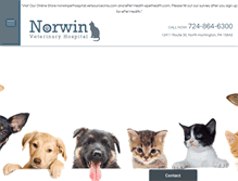 Tablet Screenshot of norwinpethospital.com